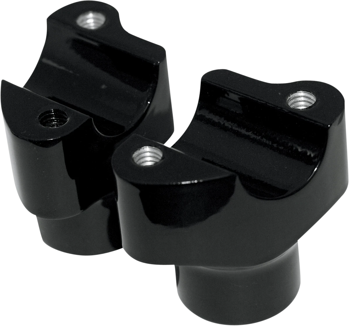 1-1/2" Black Billet Aluminum Handlebar Risers for Harley Davidson