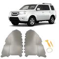 Set of 2 Gray Leather Door Panel Armrest Covers for Honda Pilot (2009–2015)