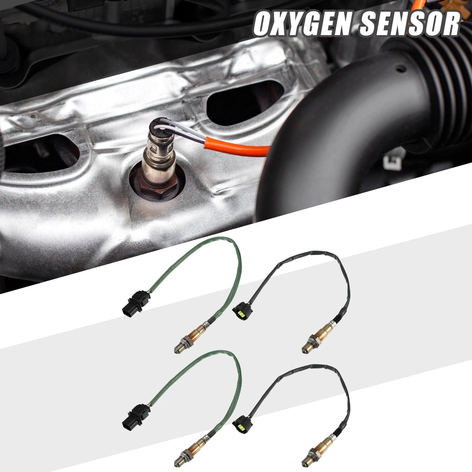 Set of 4 O2 Oxygen Sensors for Mercedes-Benz GL450 (2007–2012) V8 4.7L