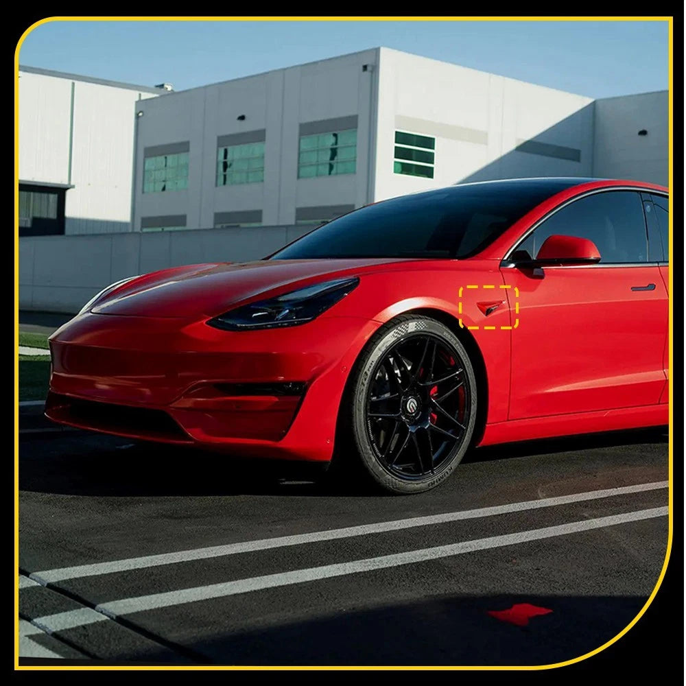 Gloss Red Side Camera Cover Trim for Tesla Model 3 Y S X (2017–2023)