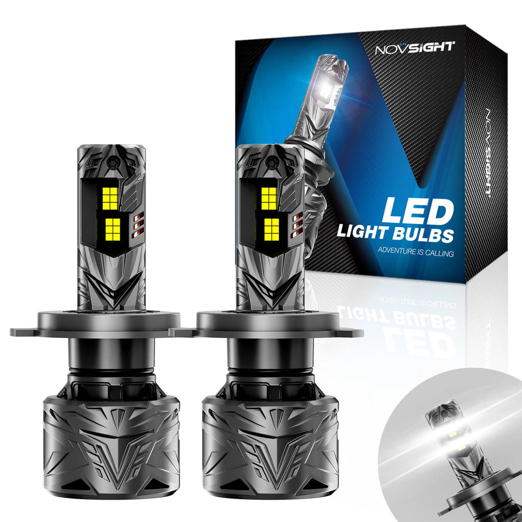 2X H4 LED Headlight Bulbs for NOVSIGHT (80000LM, 6500K, 240W)