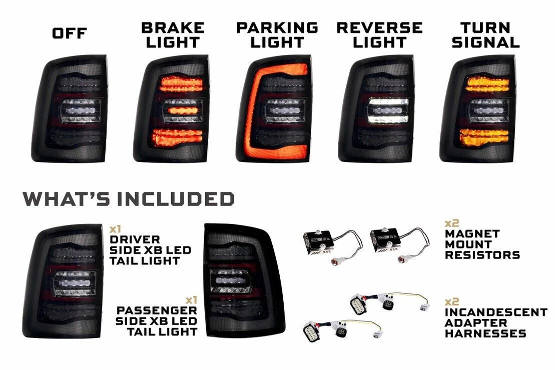Morimoto XB LED Tail Lights RED Lens Replacement for 2019–2022 Ram 2500 3500