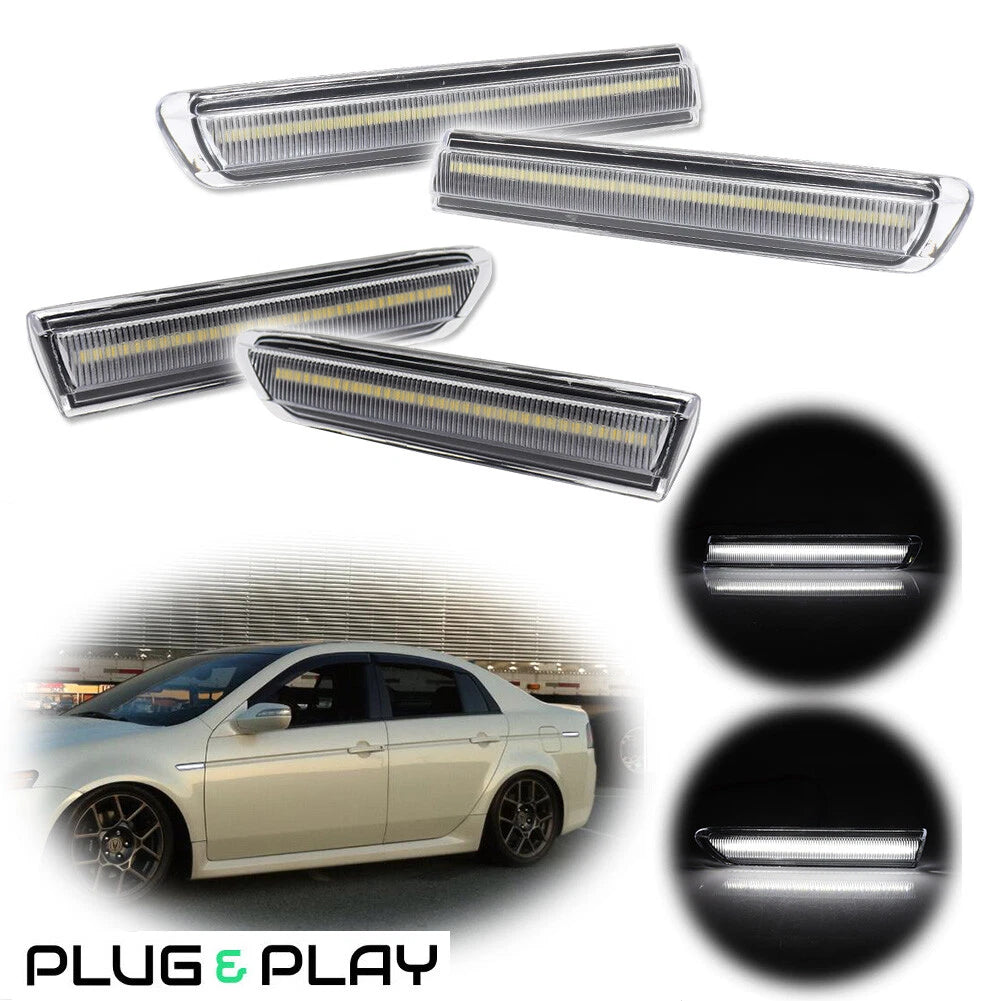 Set of 4 LED Fender Bumper Side Marker Lights for Acura TL (2004–2008)