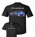 Pontiac Firebird T-Shirt Black Blue 1969 Car Emblem Licensed (1969–1969)