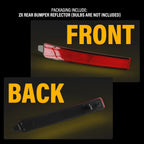 Set of 2 Red Rear Bumper Reflector Lights for GMC Acadia Cadillac SRX (2007–2016)
