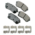 Rear Brake Kit Set of 4 Disc Rotors & Ceramic Pads for Hyundai Kia