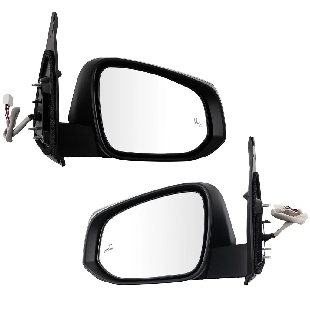 Set of 2 Chrome Heated Power Side View Mirrors for Toyota Tacoma (2016–2023)