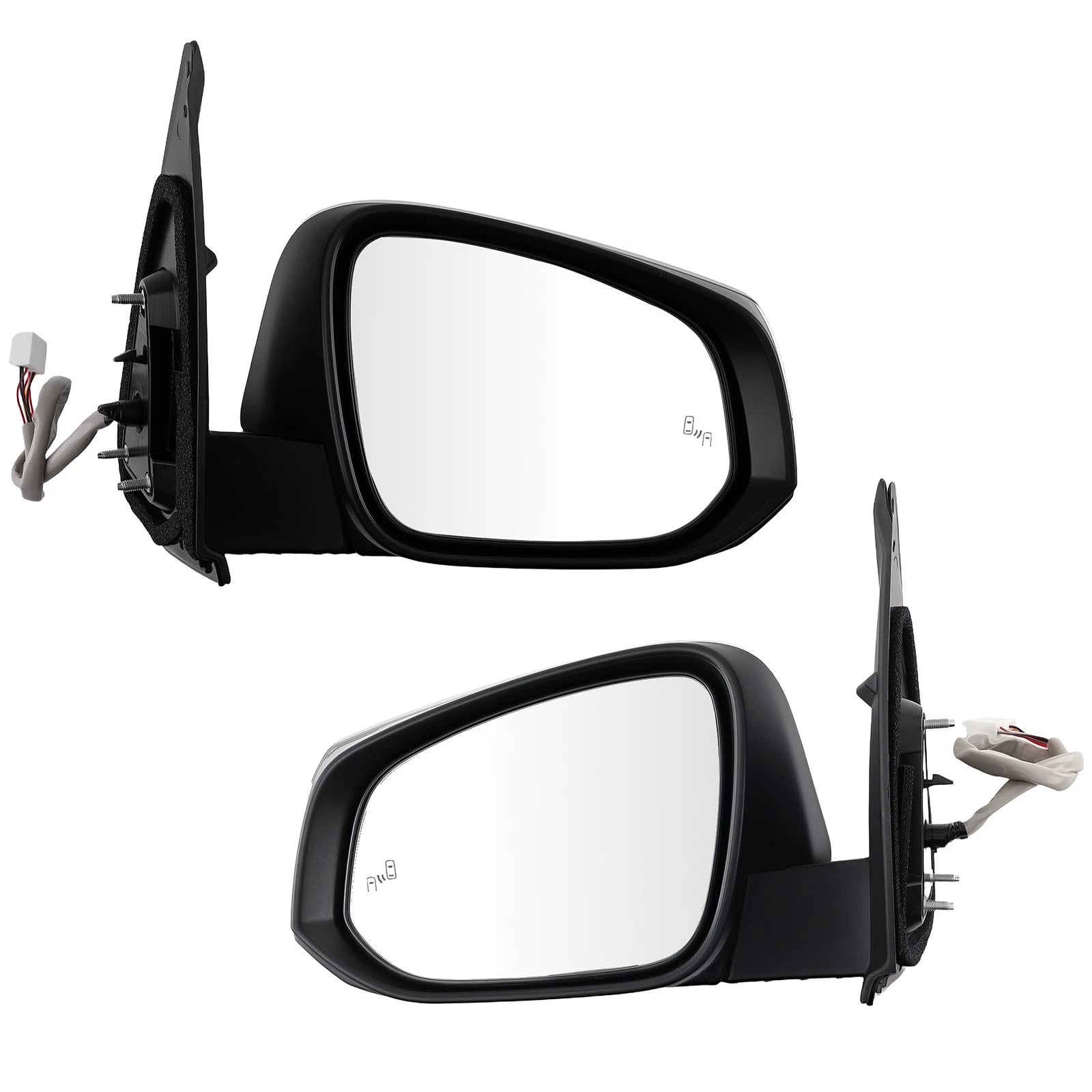 Set of 2 Chrome Heated Power Side View Mirrors for Toyota Tacoma (2016–2023)
