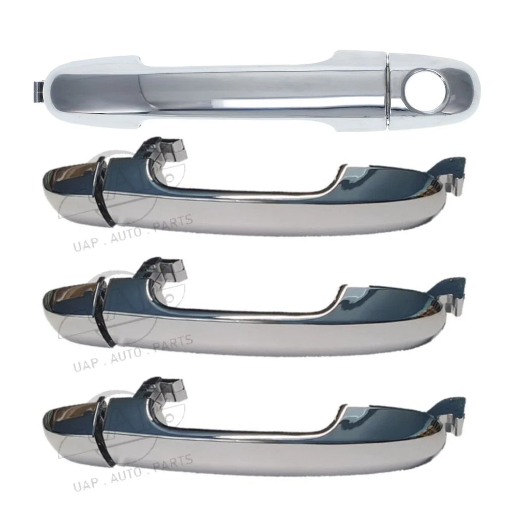 4pc Front/Rear Left & Right Chrome Door Handle for Hyundai i20 (2009–2015)