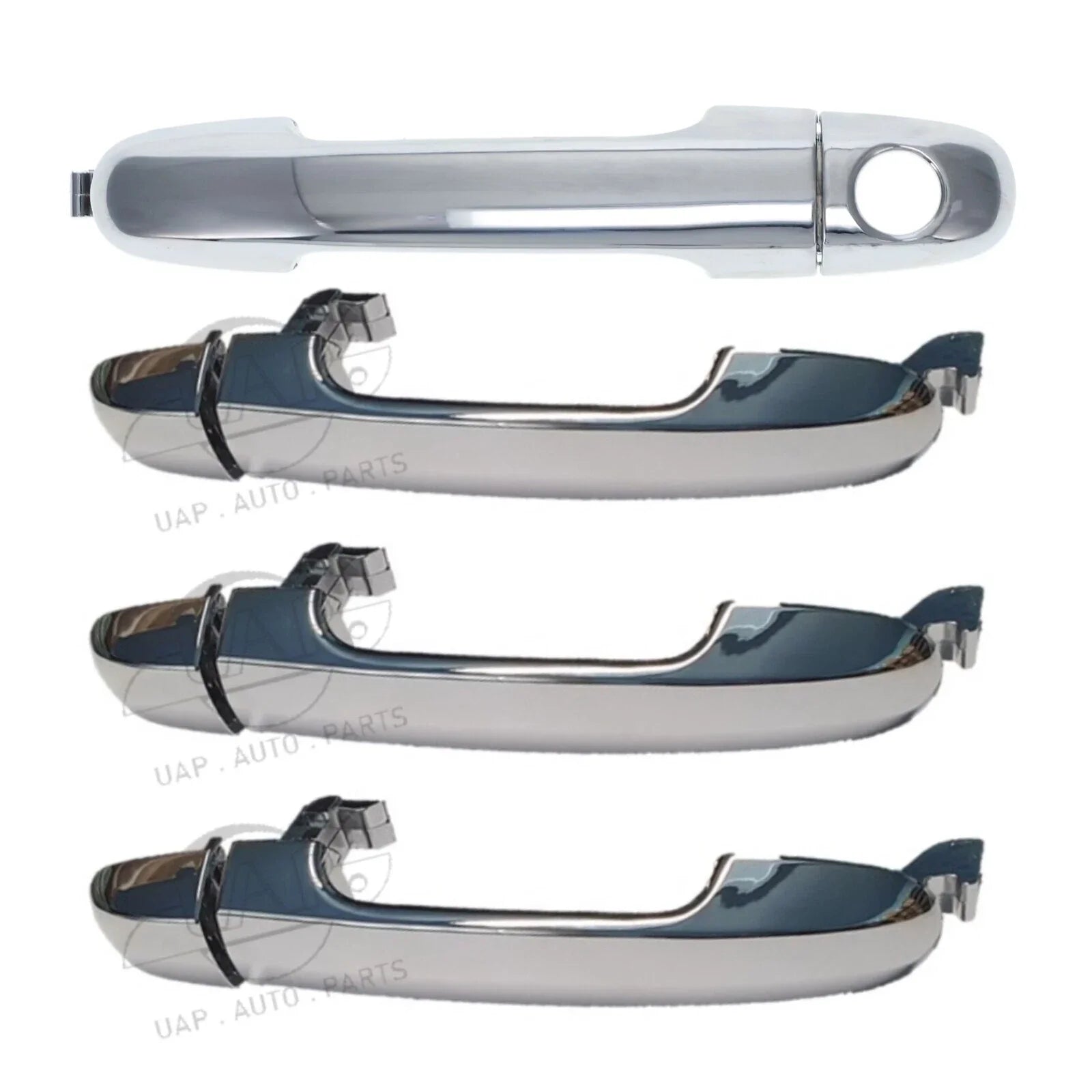 4pc Front/Rear Left & Right Chrome Door Handle for Hyundai i20 (2009–2015)