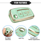 3X Smart Key Fob Case Cover for Nissan Rogue Frontier (2014–2023) TPU Green