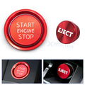 Red Aluminum Engine Start Button + Cigarette Lighter Eject Trim for Audi A4 S4 (2002–2019)