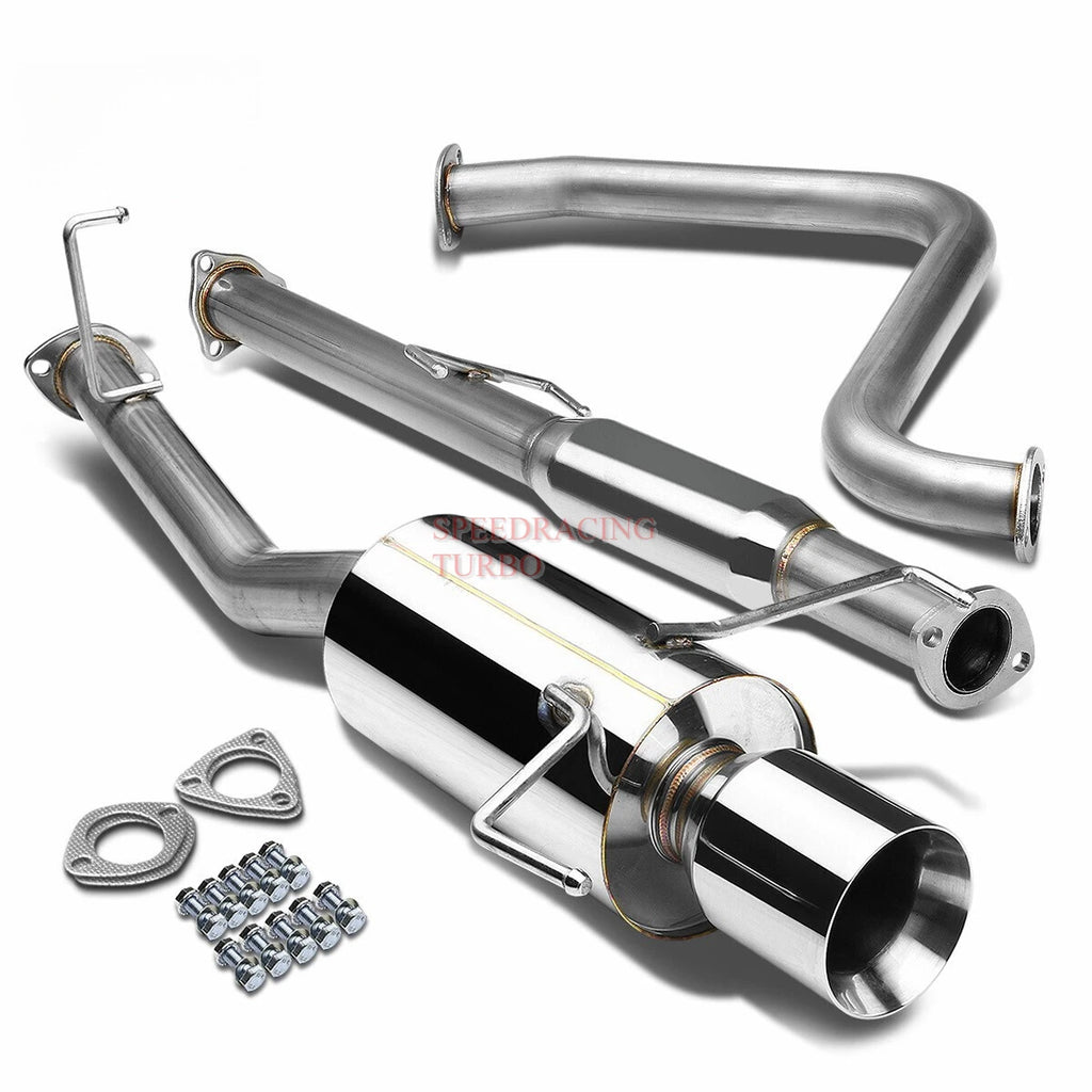 4" Rolled Tip Catback Exhaust Muffler for Honda Prelude H22A4 BB6 (1992–2001)