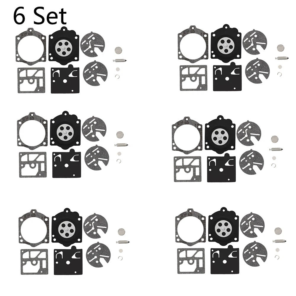Set of 6 Carburetor Diaphragm Kit for Husqvarna 44 140S 240S 444 (Walbro K10-HDC)