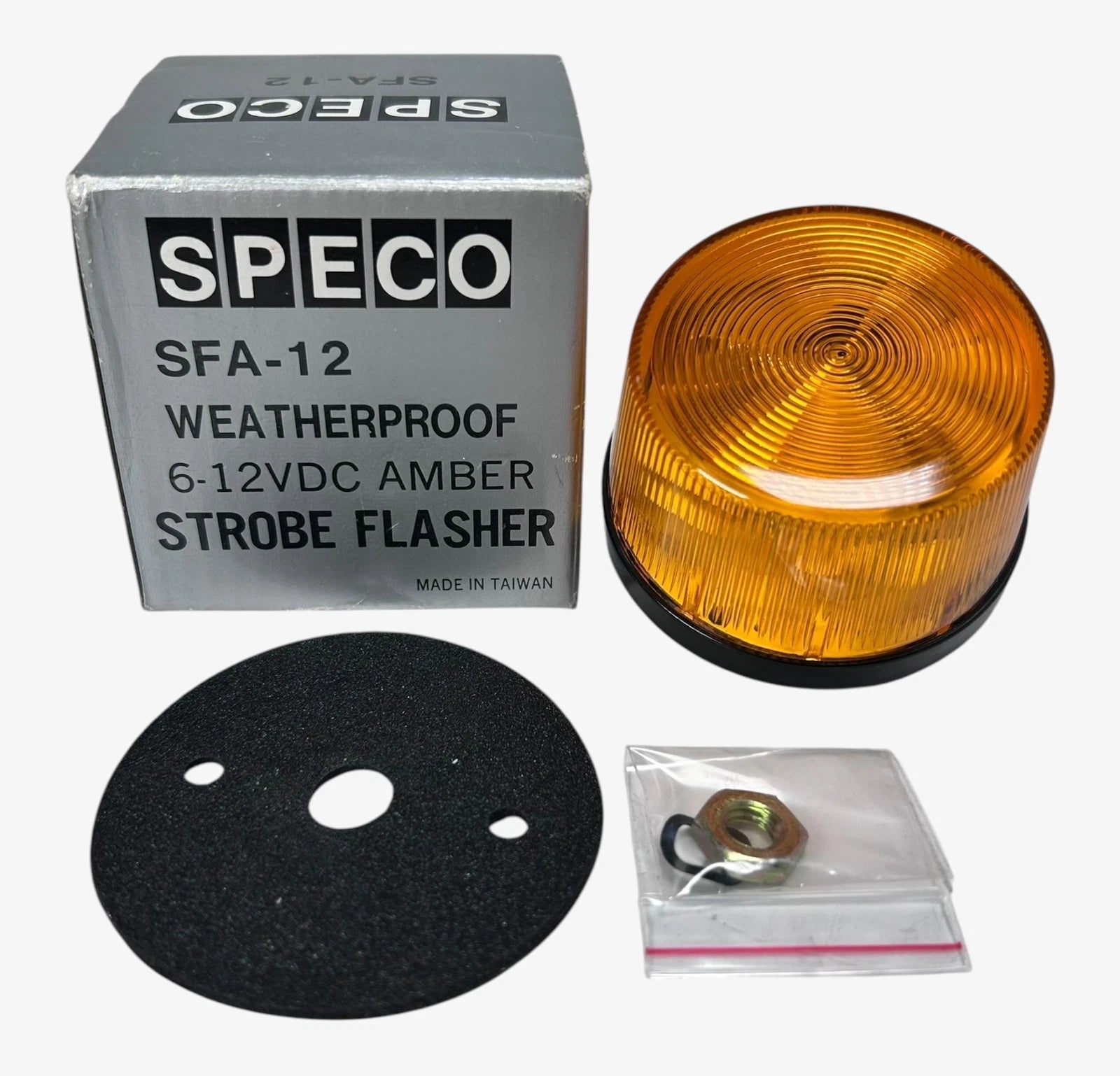 Weather Proof Amber Strobe Flasher for Speco SAF-12 (12V)