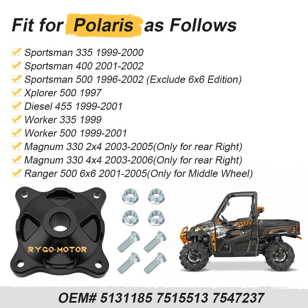 Middle Wheel Hub & Studs Nuts Kit for Polaris Ranger 500 6x6 (2001–2005) 5131649