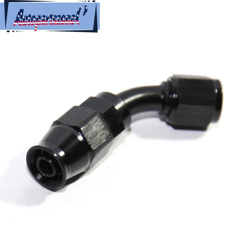 2Pcs 45° PTFE Hose End Fitting Adapter for PTFE Hose Line Only
