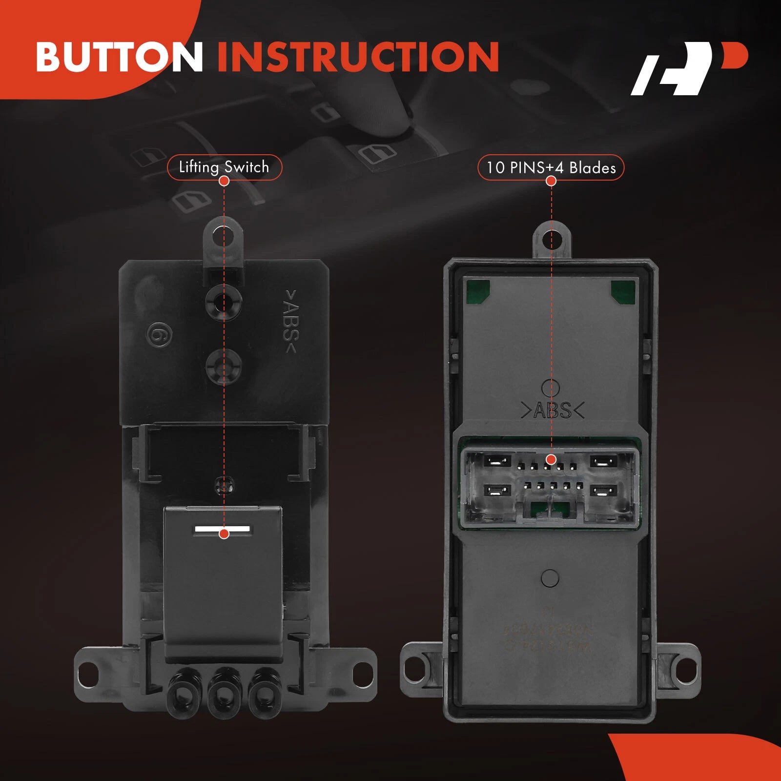 Rear Side Power Window Switch for Honda Accord (2013-2017)