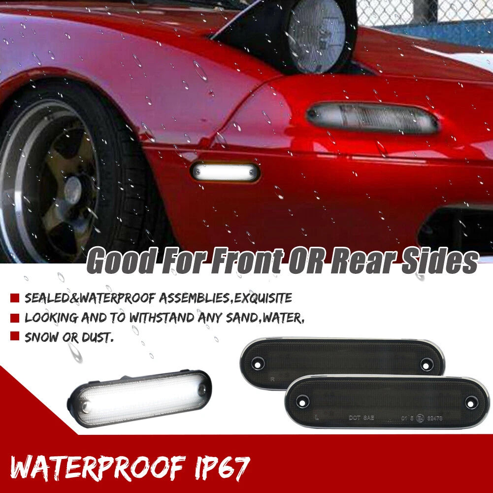 Set of 4 Smoke Lens Side Marker Lamps for Mazda Miata MX-5 (1990–2005)