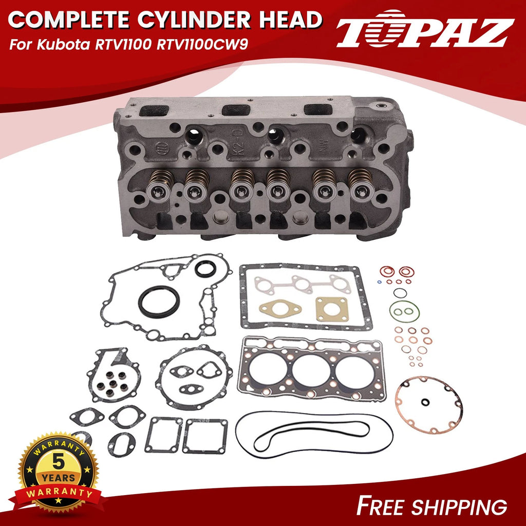 Complete Cylinder Head with Gasket for Kubota RTV1100 (2008–2016)