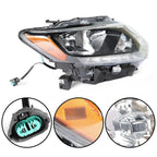 Headlight Assembly for Nissan Rogue (2014â2016) Halogen Clear Right Side