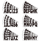 Black Alpha-Numeric Registration Stickers Decals for Boat