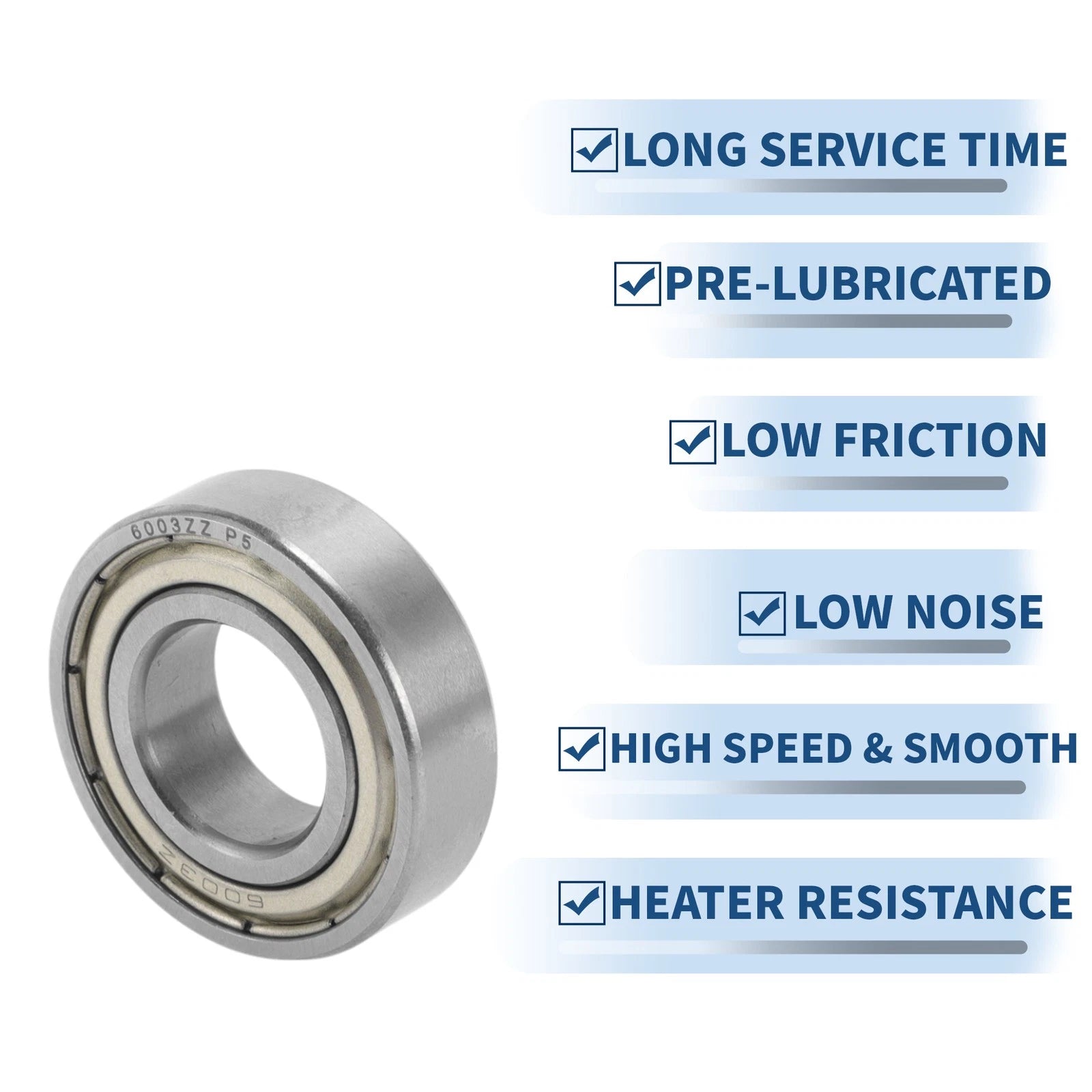 6003ZZ Deep Groove Ball Bearings for Various Models (17x35x10mm)