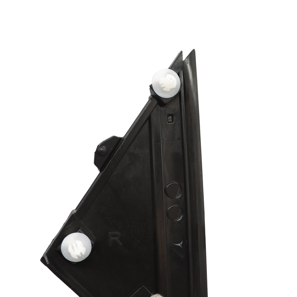 Set of 2 Gloss Black Door Mirror Flag Cover Moldings for Fiat 500 (2012–2019)