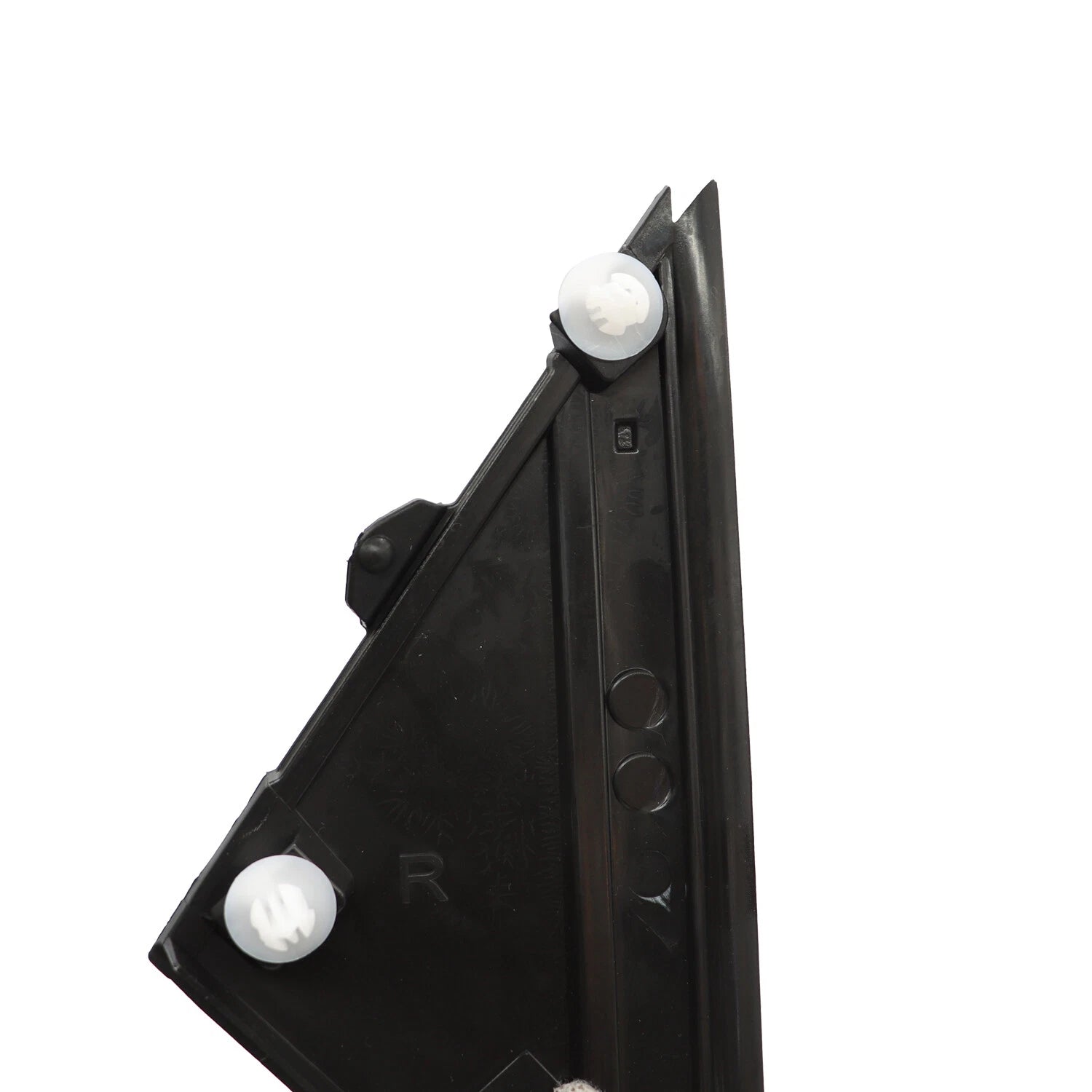 Set of 2 Gloss Black Door Mirror Flag Cover Moldings for Fiat 500 (2012–2019)