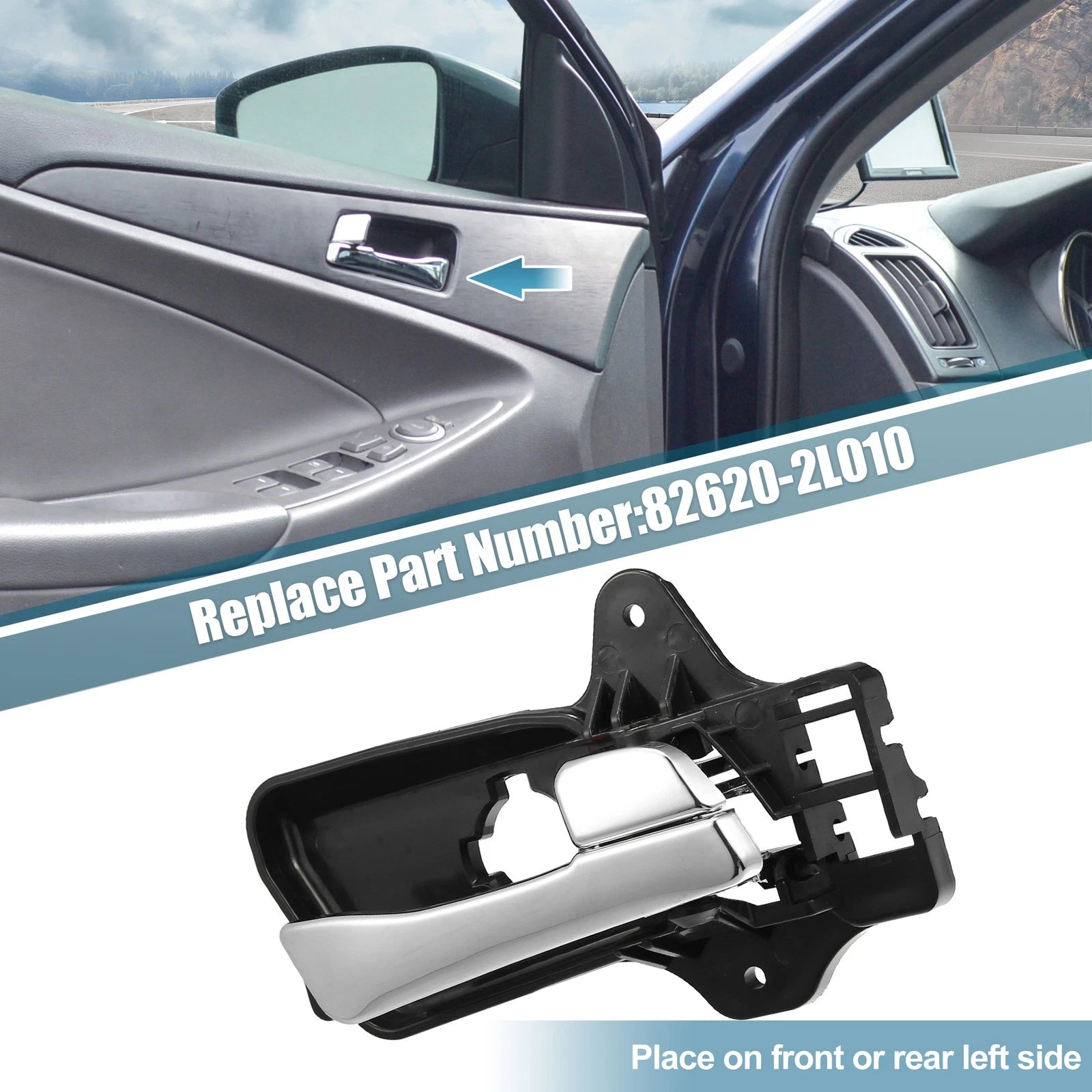 Interior Front Right Door Handle Cover Trim for Hyundai Elantra (2017–2020) 82620-2L010
