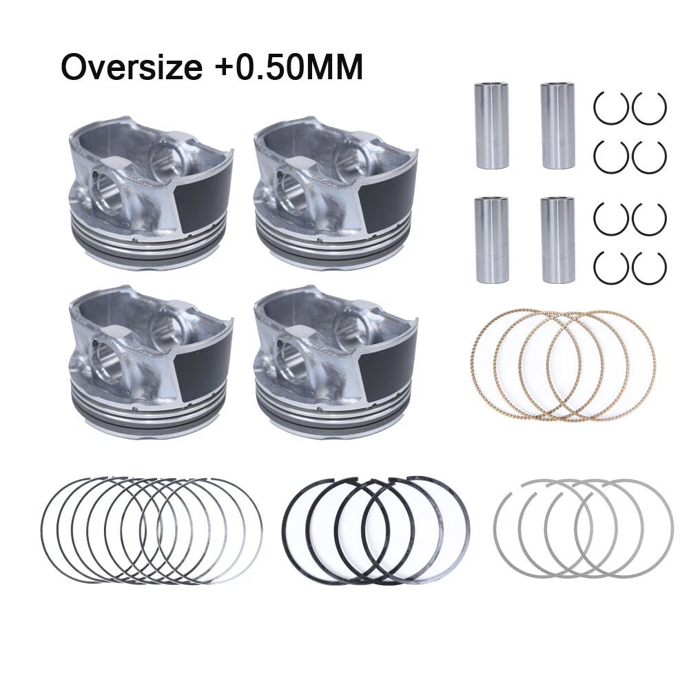 0.50MM Piston & Rings Kit for Hyundai Tucson, Kia Soul, Forte, Forte5 2.0L