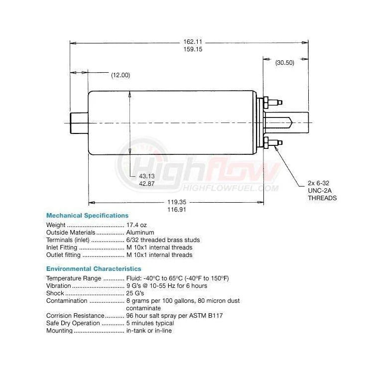 Walbro Inline EFI Fuel Pump 440cc for Cannondale ATV (1984–2020) GSL414