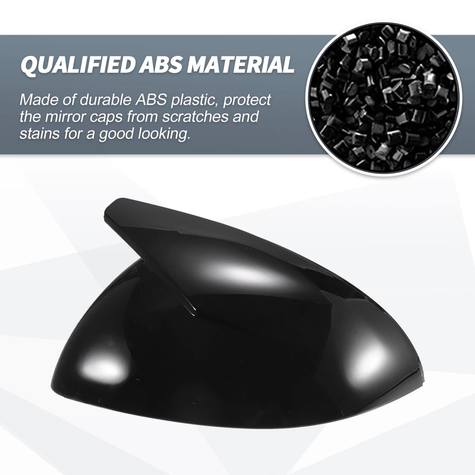 Pair Rearview Mirror Cover Cap Gloss Black for Mercedes-Benz C-Class (2022–2023)