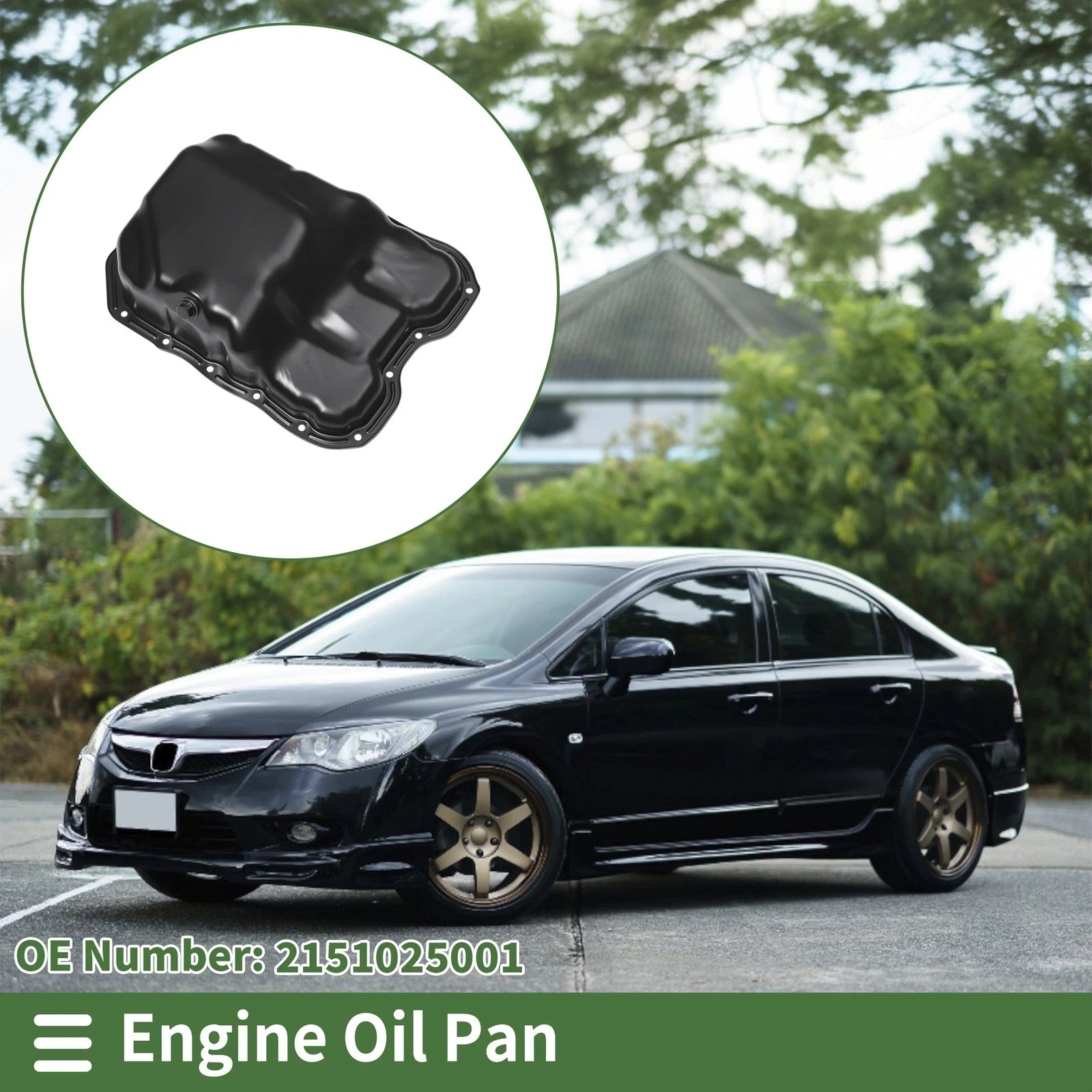 1 Pc Engine Oil Pan No.2151025001 for Hyundai Tucson (2011–2013) Iron Black