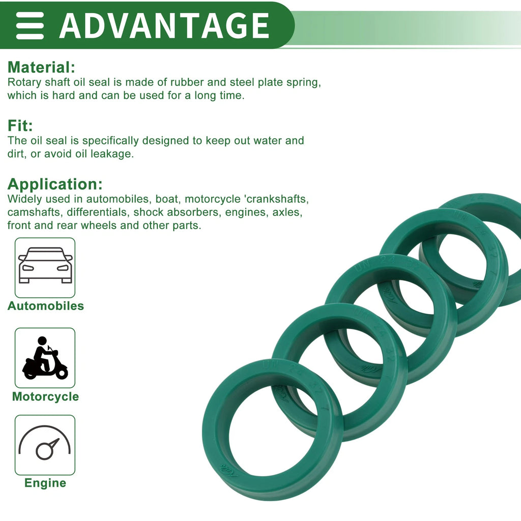 Set of 5 Oil Seal Rotary Shaft Seal 24x32x7mm for Various Models