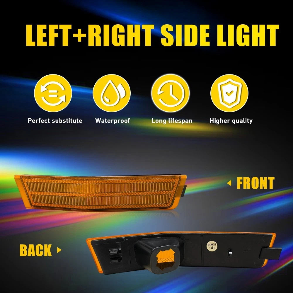 2X Amber Front Side Marker Light Housing for Lincoln MKX (2007–2010) EPY