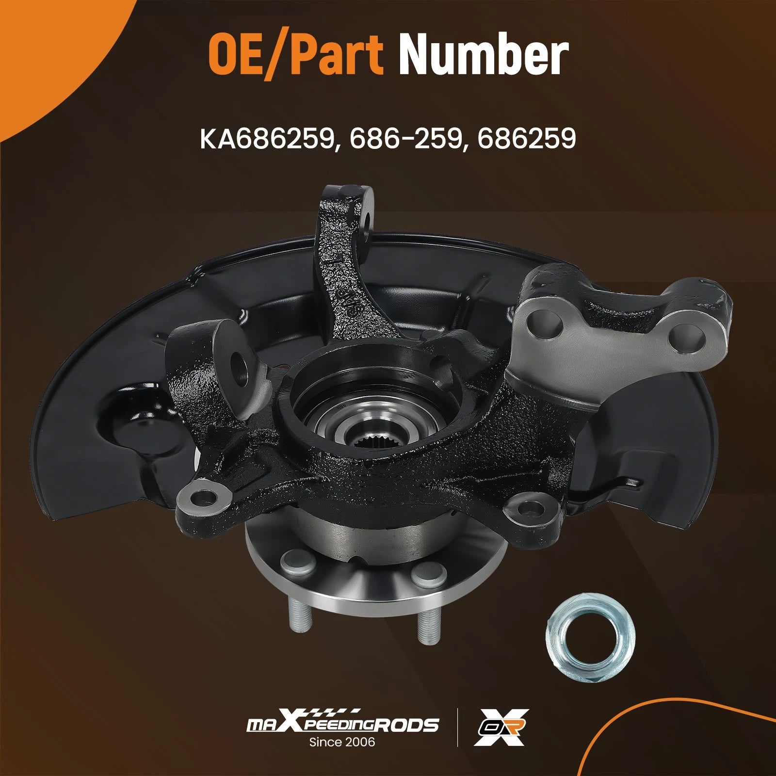 Front Left Knuckle Wheel Hub Bearing for Toyota Camry (2007–2011)