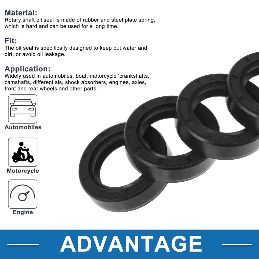 Set of 5 Oil Seal Rotary Shaft Seal for Various Models (25x38x10mm)