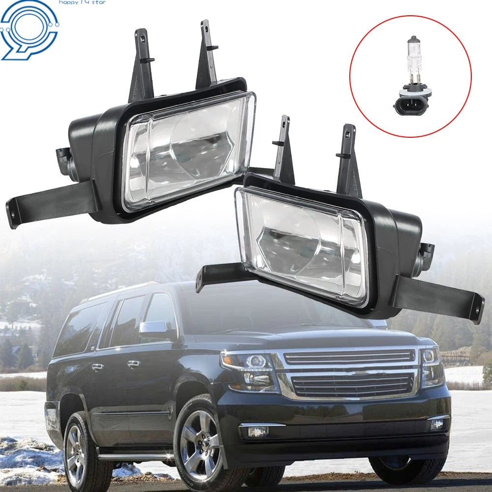Pair Front Fog Light Assembly for Yukon Tahoe Suburban (2015)