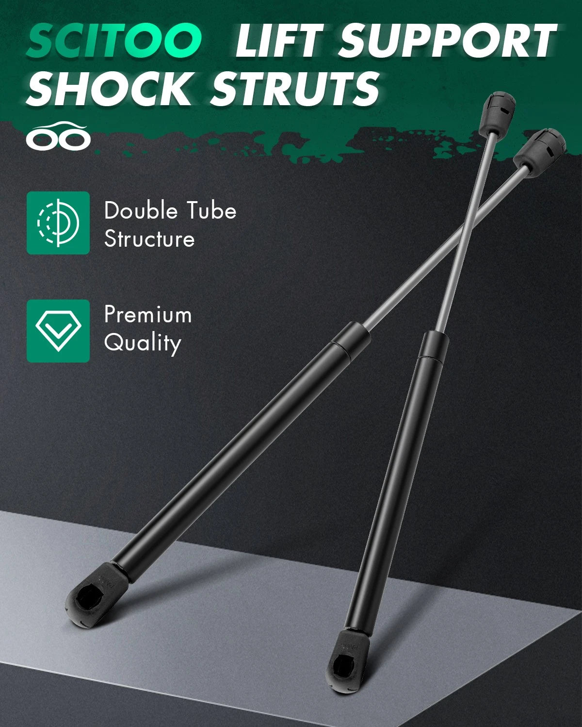 2X Front Hood Lift Supports Gas Prop Strut for Jeep Grand Cherokee (2005–2010)