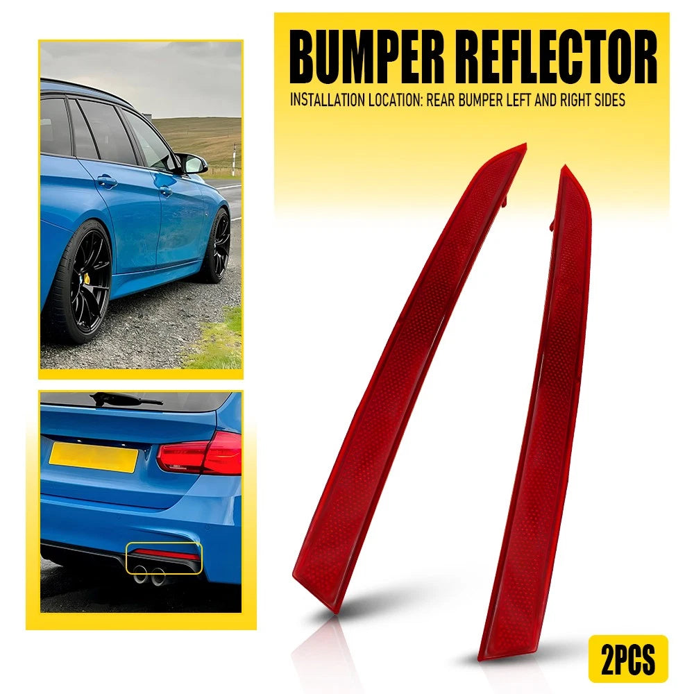 Set of 2 Rear Bumper Reflectors for BMW 3-Series F30 F31 M Sport (2012–2019)