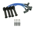 NGK 8mm Wire Set & 4 Iridium Spark Plugs for Mazda B2300 (2001–2010)