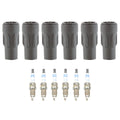 Set of 6 Bosch Double Platinum Spark Plugs & Denso Ignition Coil Boot Kit for Charger V6 (2011–2023)