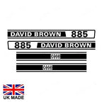Decal Set for David Brown 885 Tractors (1975–1985)