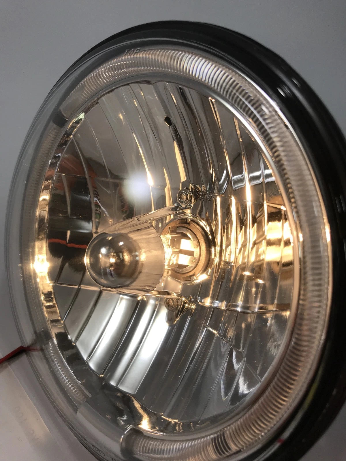 Premium 7 Inch Crystal Headlights Front Pair with Amber LED Halo for Pair (2011–2018)