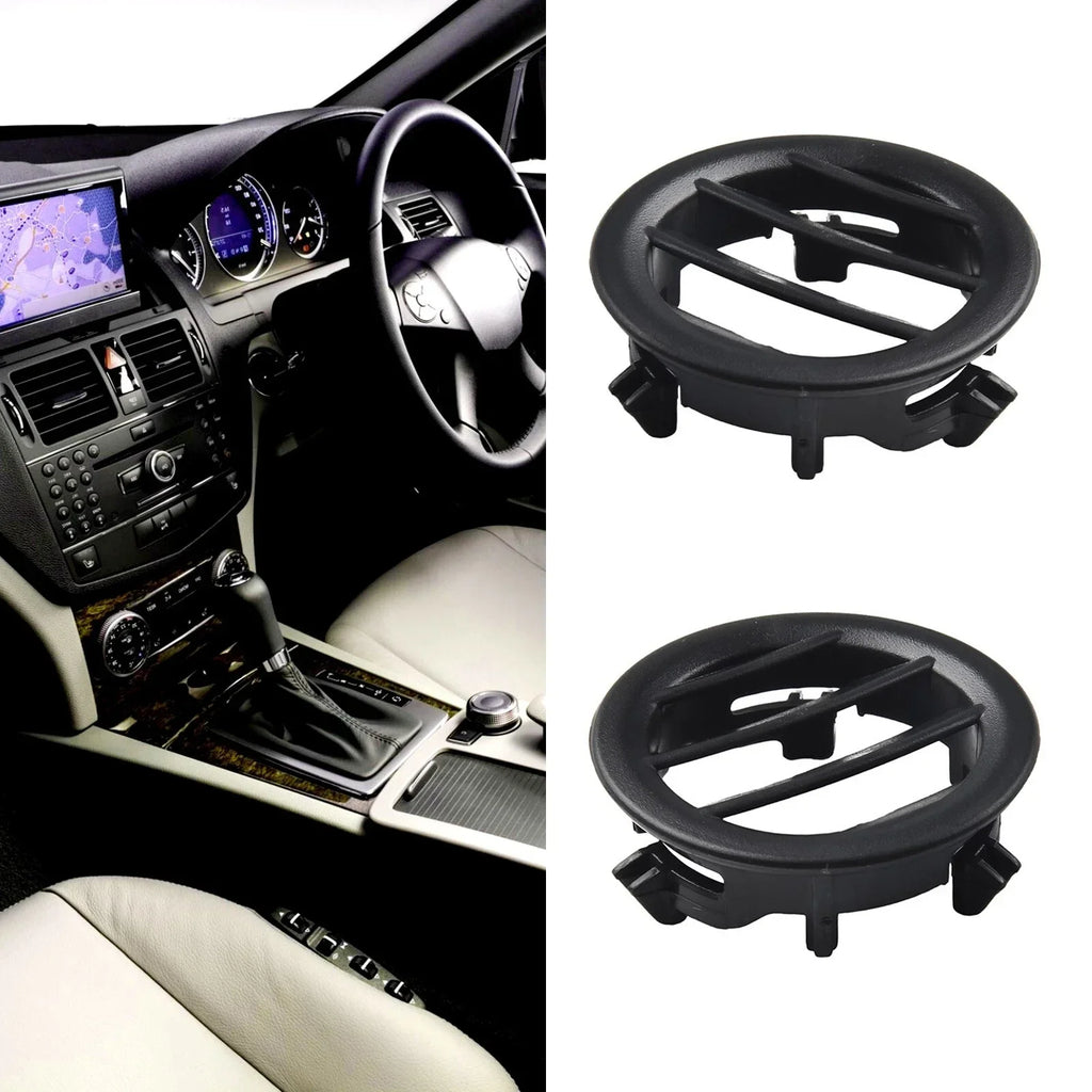 2 x Black Plastic Air Ac Vent for W204 C-CLASS (2008–2011)
