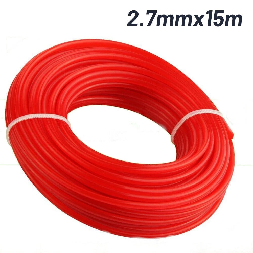 2X Heavy Duty Garden Cutting Line 7mm x 15m for Standard Heads