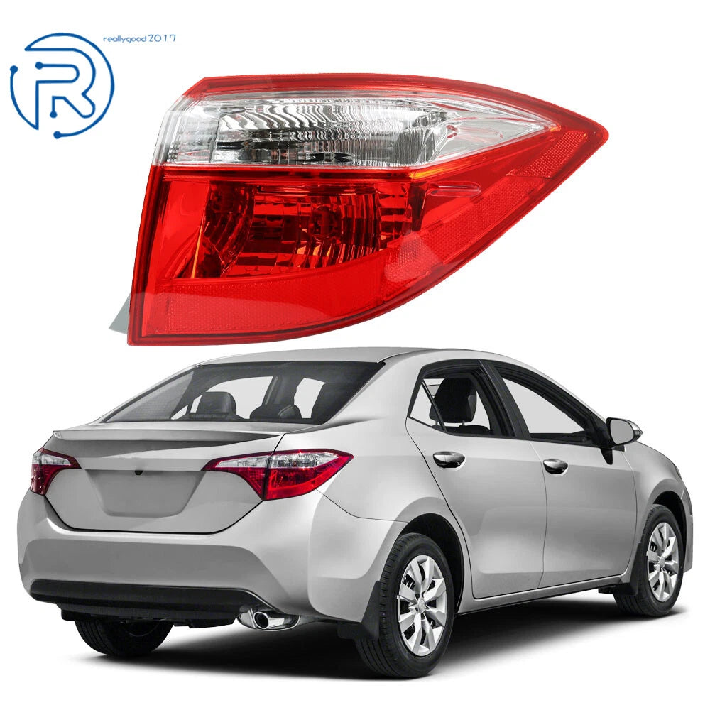 Right Outer Red Tail Light for Toyota Corolla (2014–2016)