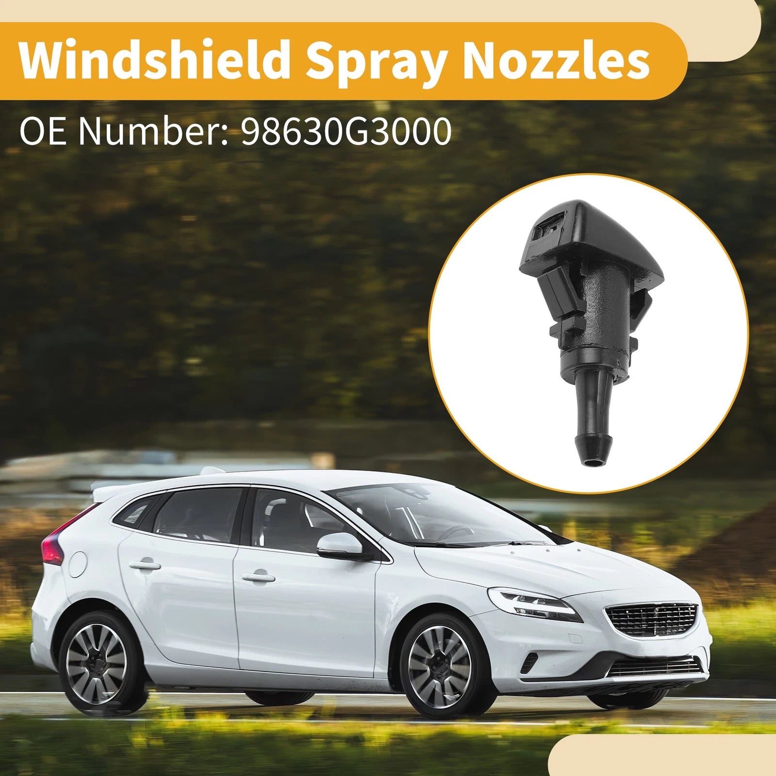 2X Front Windshield Washer Nozzle Gasket for Hyundai Santa Fe 
