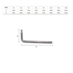 Set of 8 T-Handle Torx Screwdriver Wrenches 60x60mm
